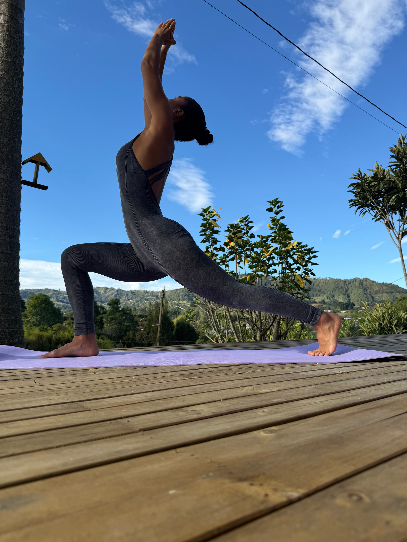 Morning practice on the deck